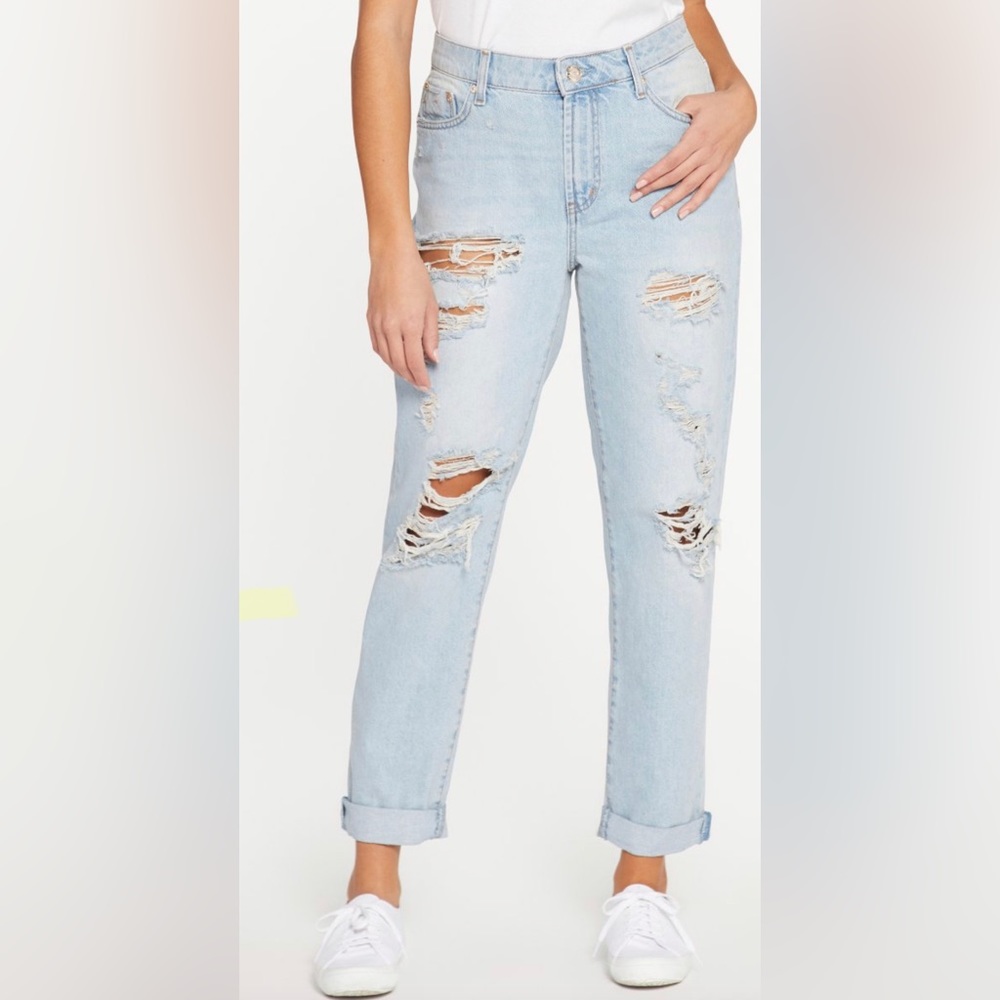 Distressed Seven Boyfriend Jeans
